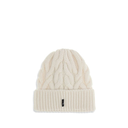 White Fleece Wool Beanie