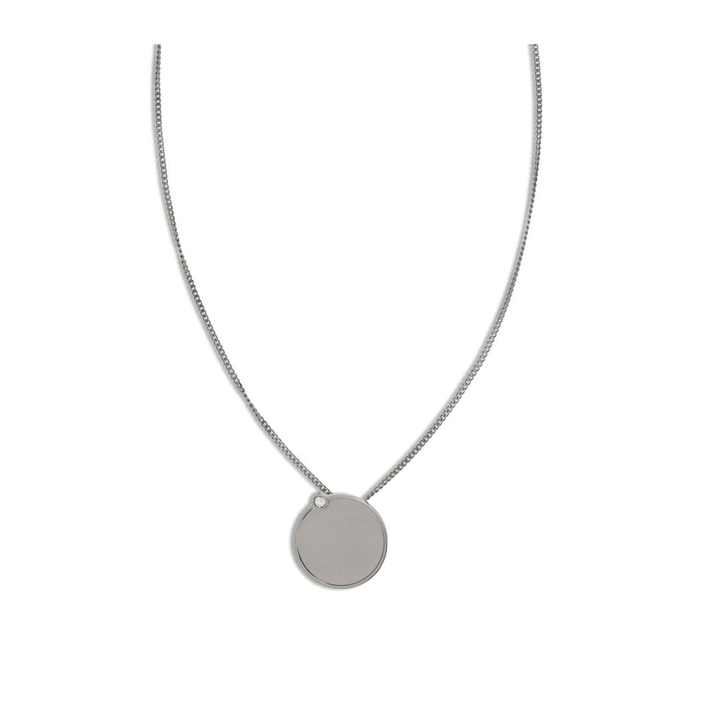 Necklace with round plaque