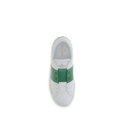 White Calf Leather Bos Taurus Low Top Sneakers