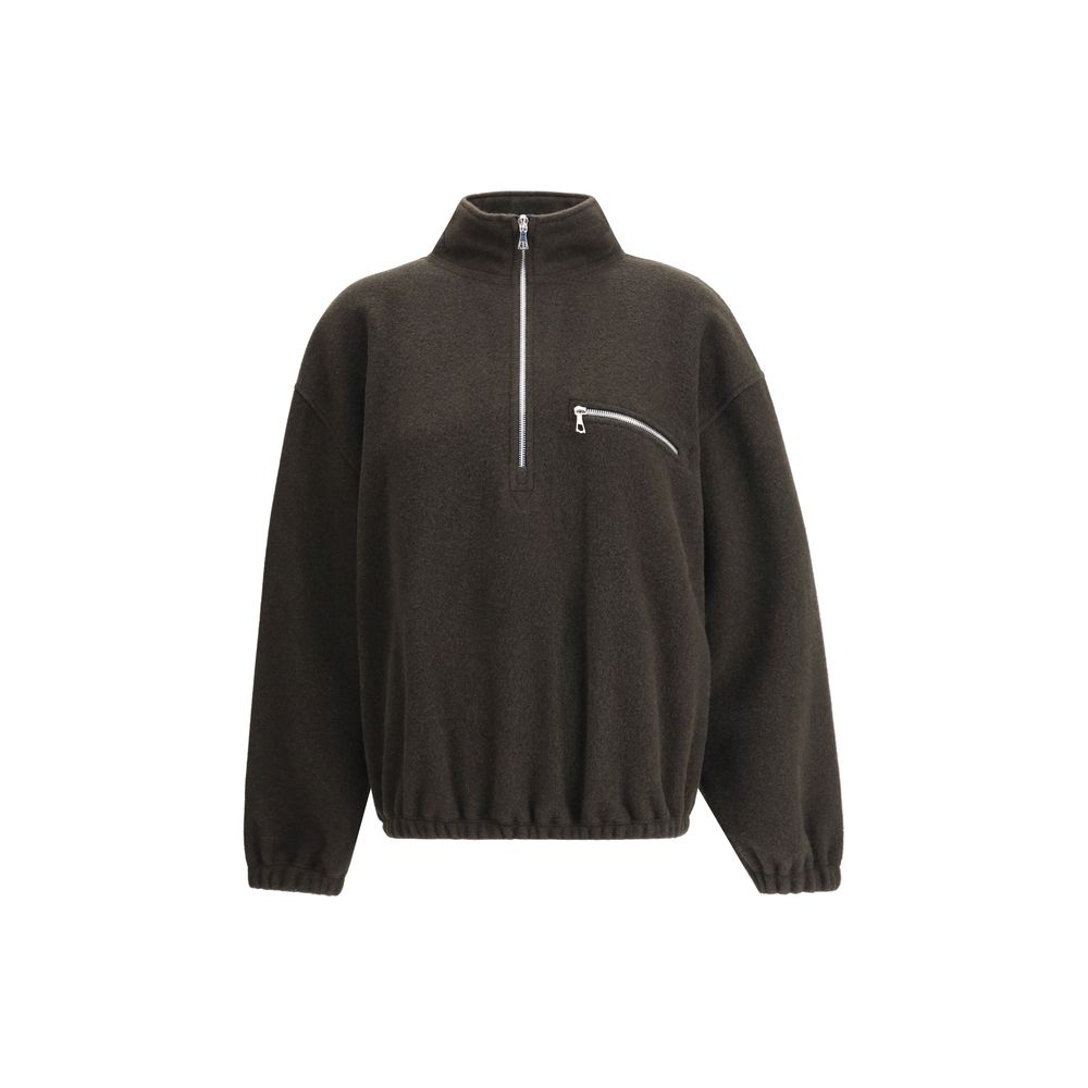 Green Fleece Wool Sweatshirt