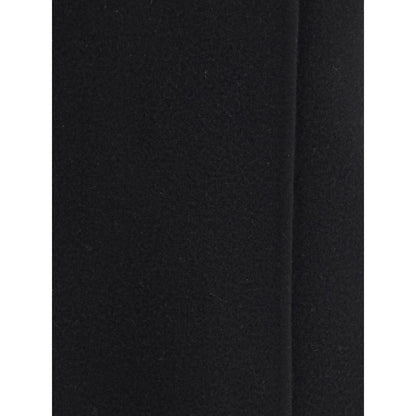 Black Fleece Wool Long Skirt