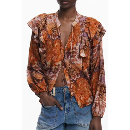 Orange Viscose Shirt