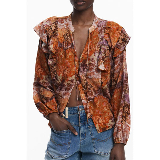 Orange Viscose Shirt