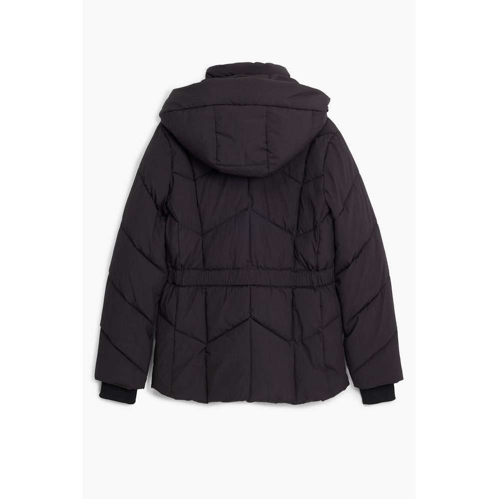 Black Polyester Women Jacket