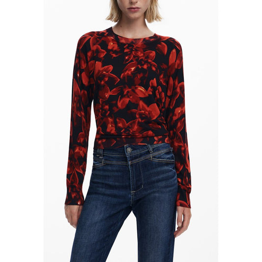 Black Viscose Women Sweater