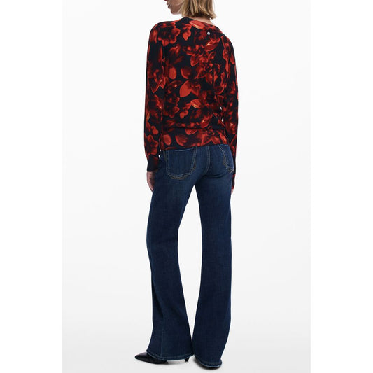 Black Viscose Women Sweater