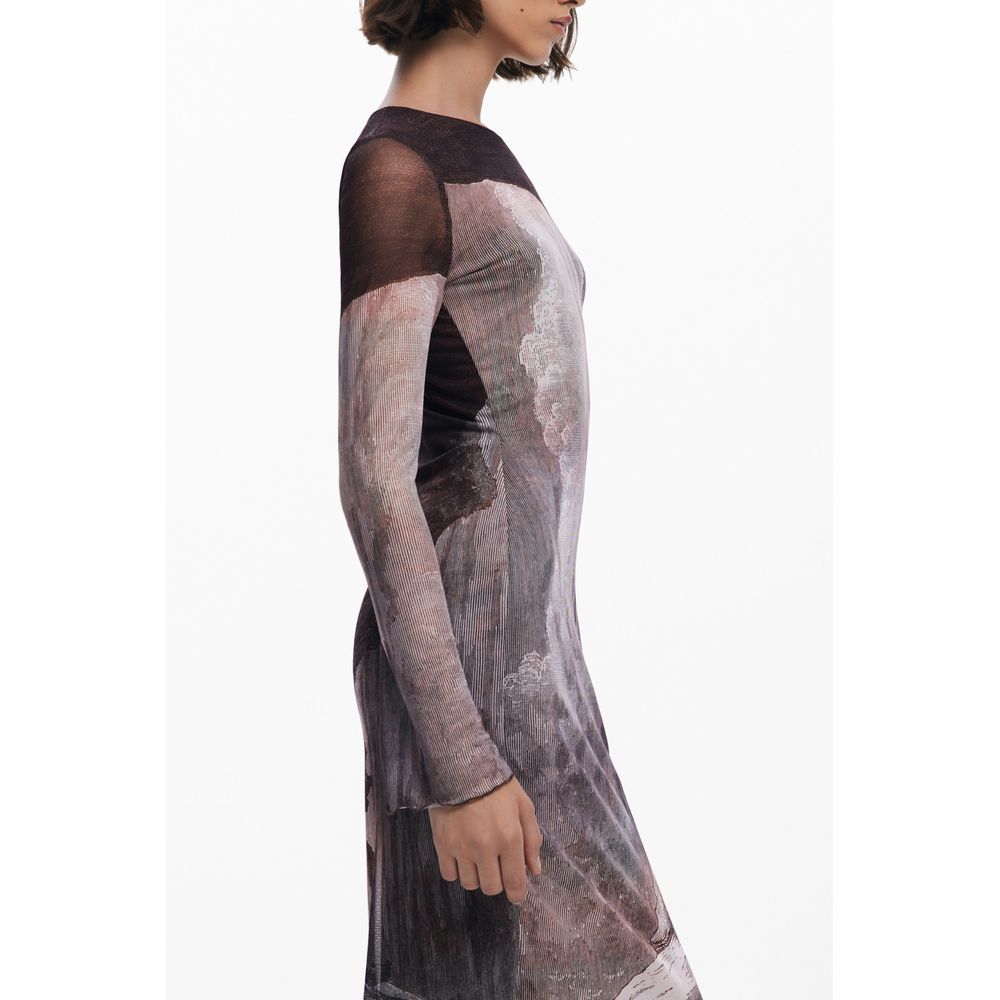 Brown Polyester Women Dress