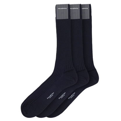 Navy Blue Wool Sock