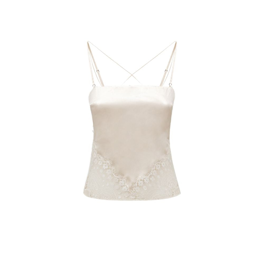 White Lyocell Tank Top