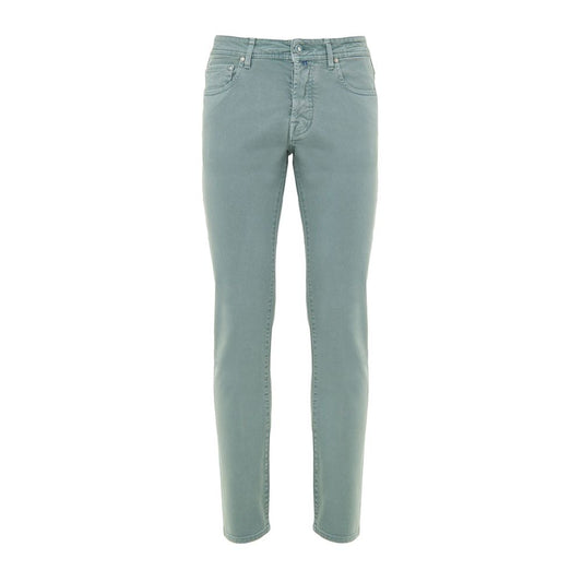 Green Cotton Skinny Jean