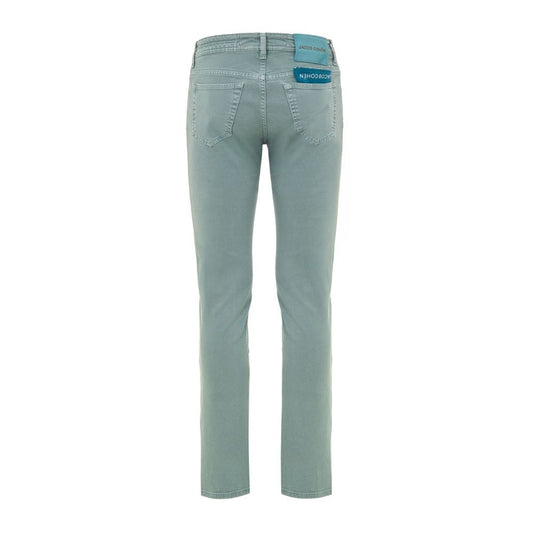 Green Cotton Skinny Jean