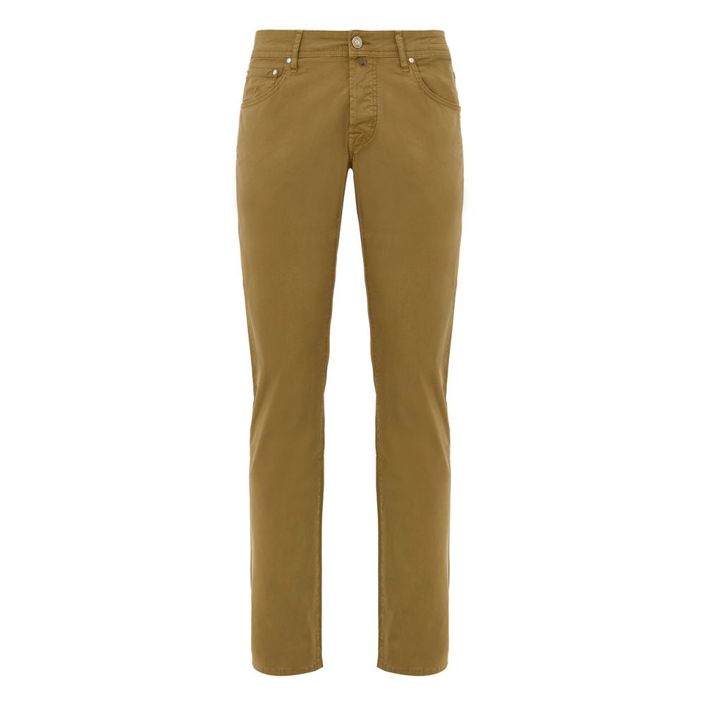 Yellow Cotton Skinny Pant