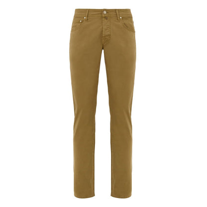Yellow Cotton Skinny Pant