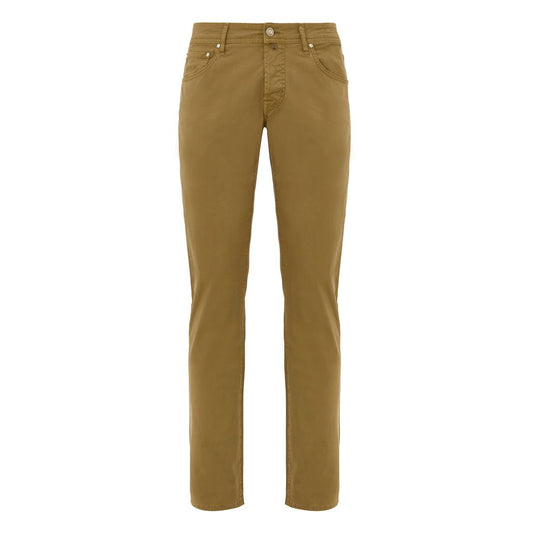 Yellow Cotton Skinny Pant