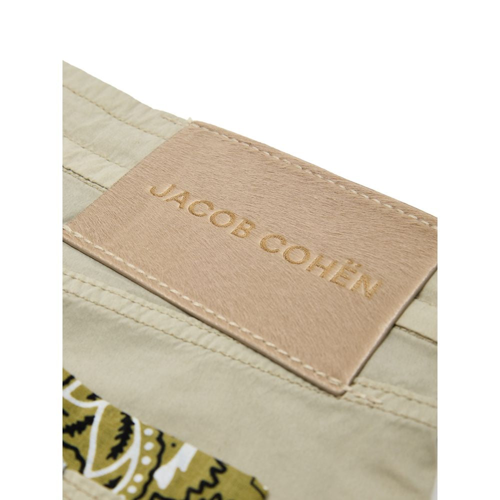 Beige Cotton Casual Pant