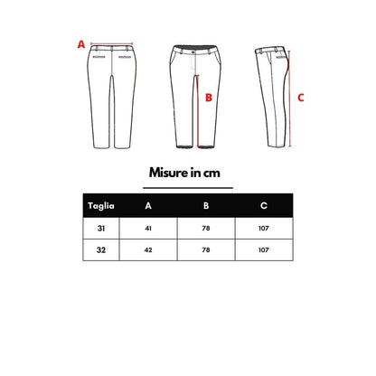 Blue Polyester Tapered Jean