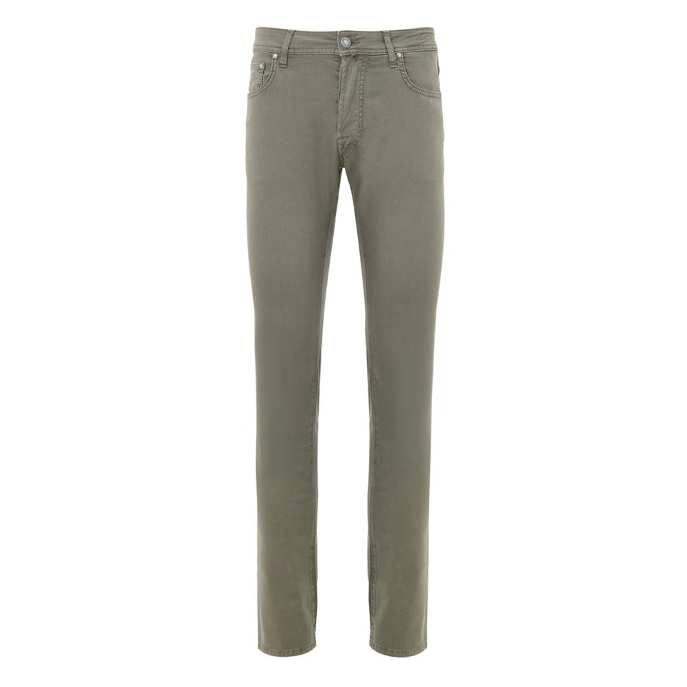 Gray Cotton Skinny Pant