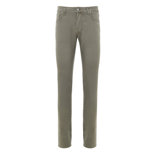 Gray Cotton Skinny Pant