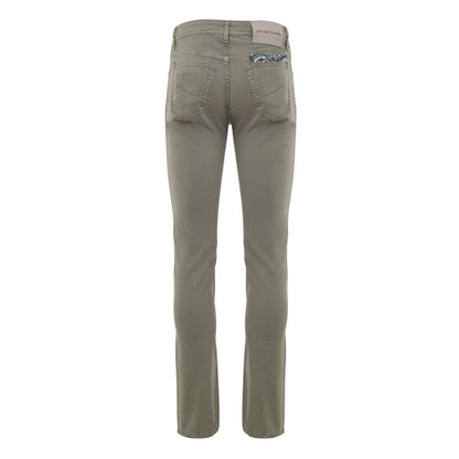 Gray Cotton Skinny Pant