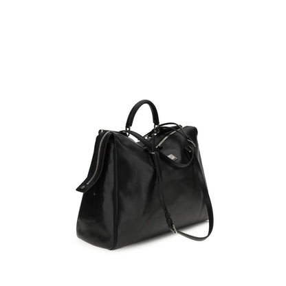 Black Calf Leather Bos Taurus Shoulder Bag