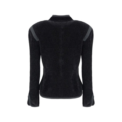 Silk Blazer with decorative metal shank buttons