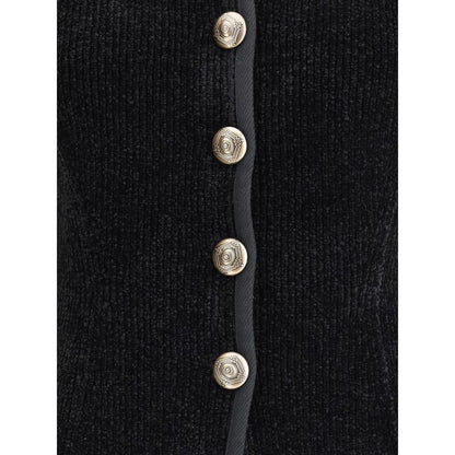 Silk Blazer with decorative metal shank buttons