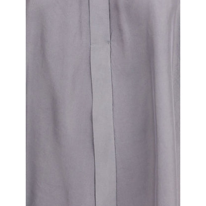 Crater-collar Shirt in habotai Silk