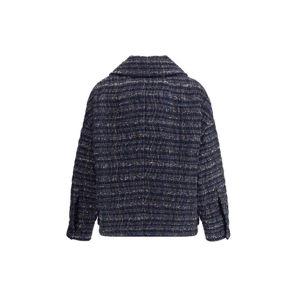 Overshirt is crafted on a Caperdoni loom