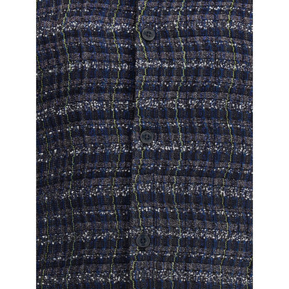 Overshirt is crafted on a Caperdoni loom