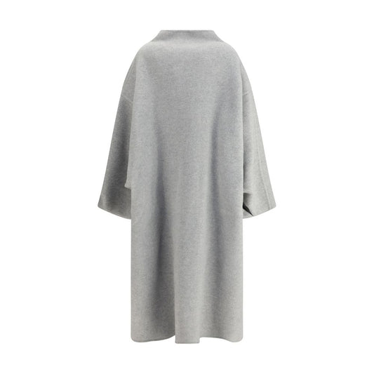 Oversized Coat in Melange Cashmere Wool