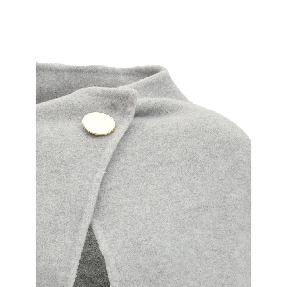 Oversized Coat in Melange Cashmere Wool