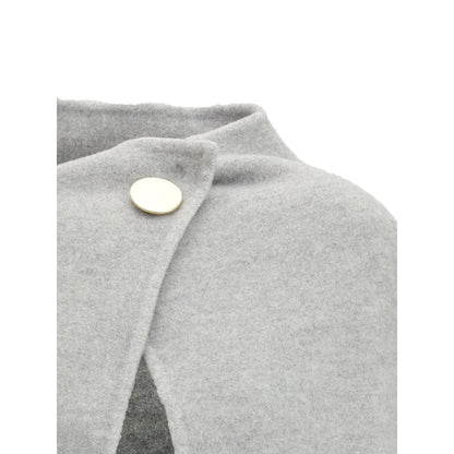 Oversized Coat in Melange Cashmere Wool