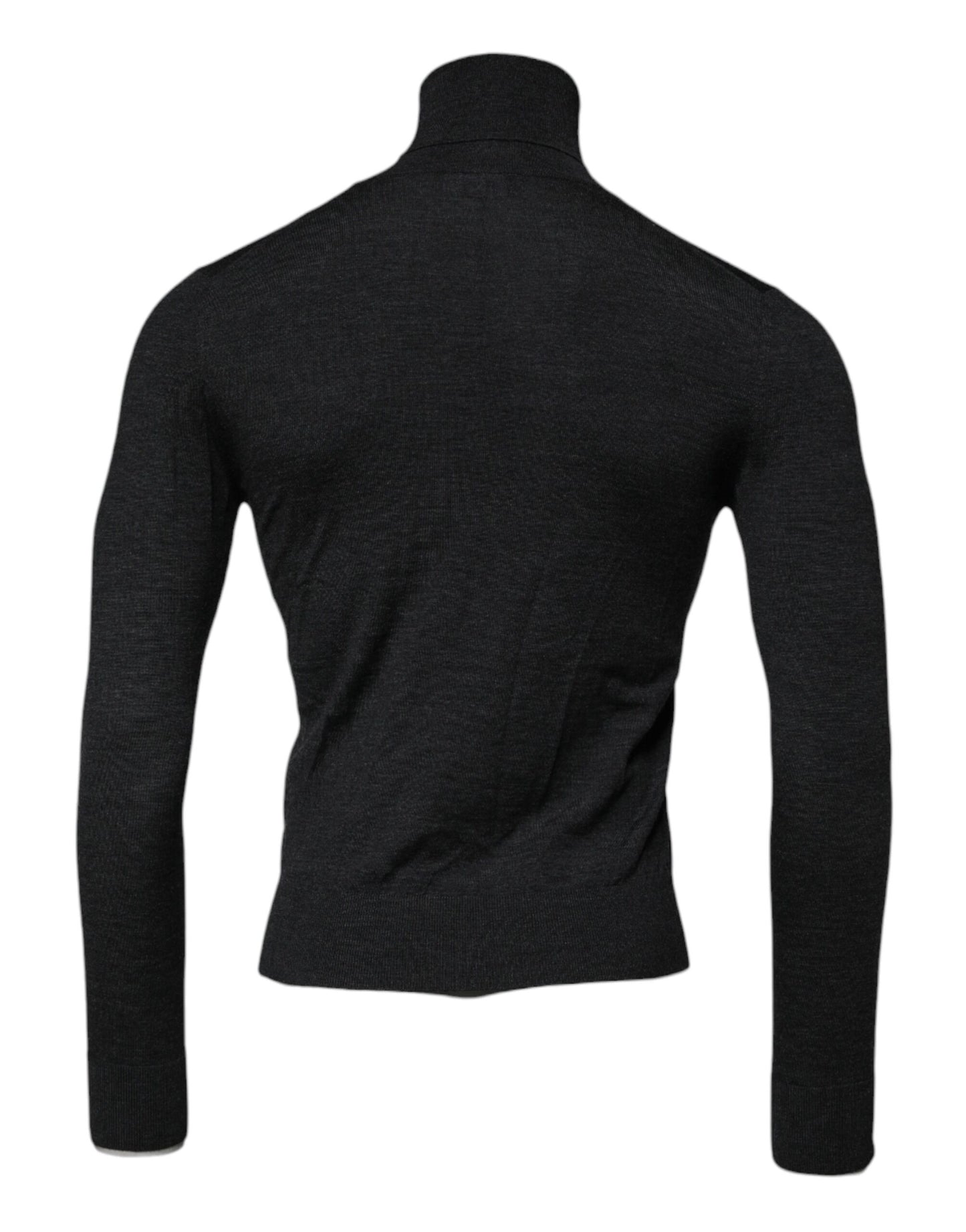 Black Wool Turtle Neck Men Pullover Sweater