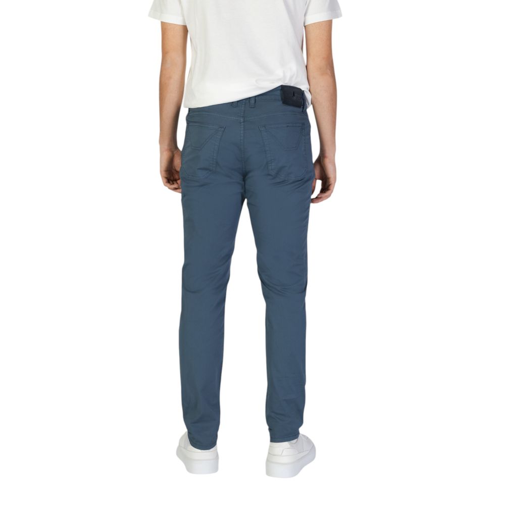 Blue Cotton Skinny Pant