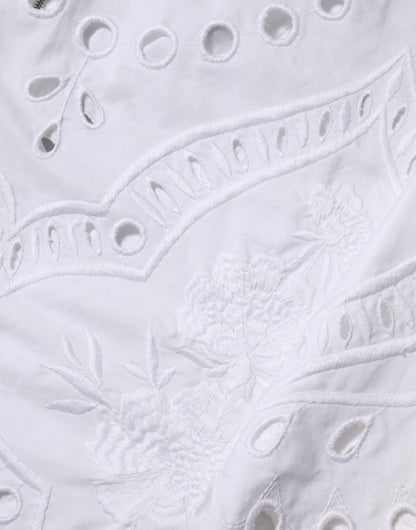 White Cut Out A-line Sheath Mini Dress