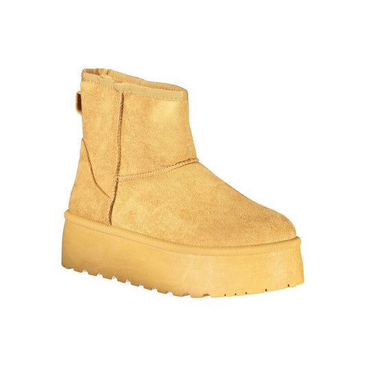 Brown Polyester Ankle