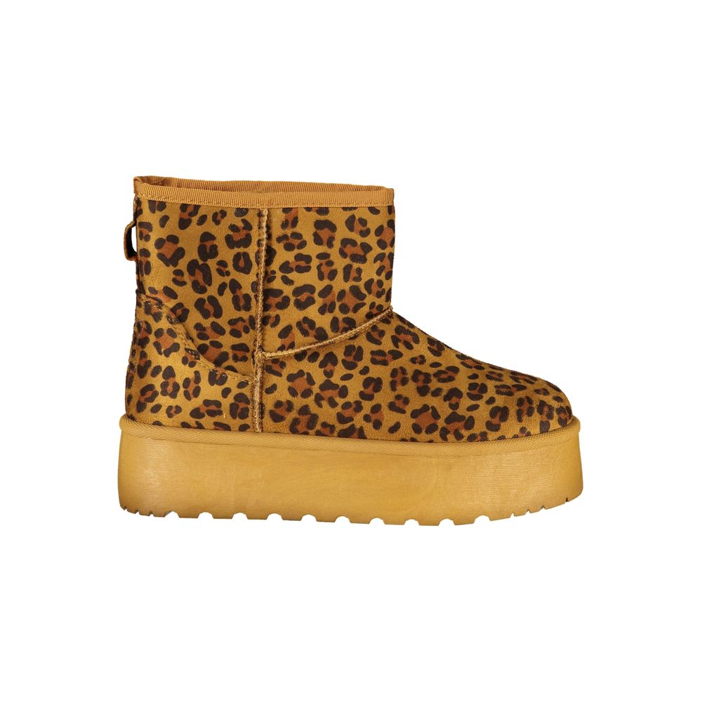 Brown Polyester Ankle