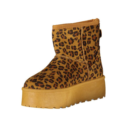 Brown Polyester Ankle