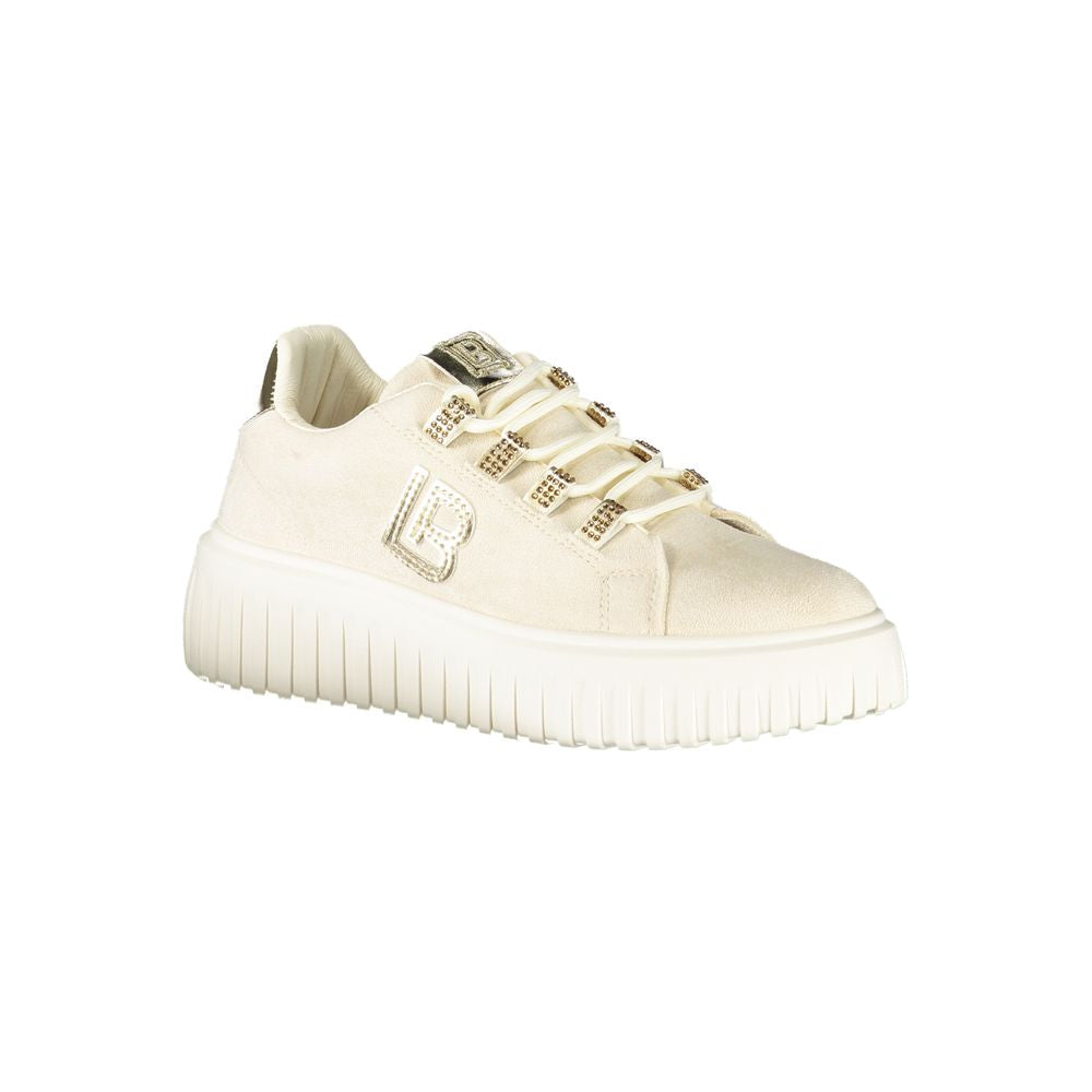 Beige Polyester Sneaker