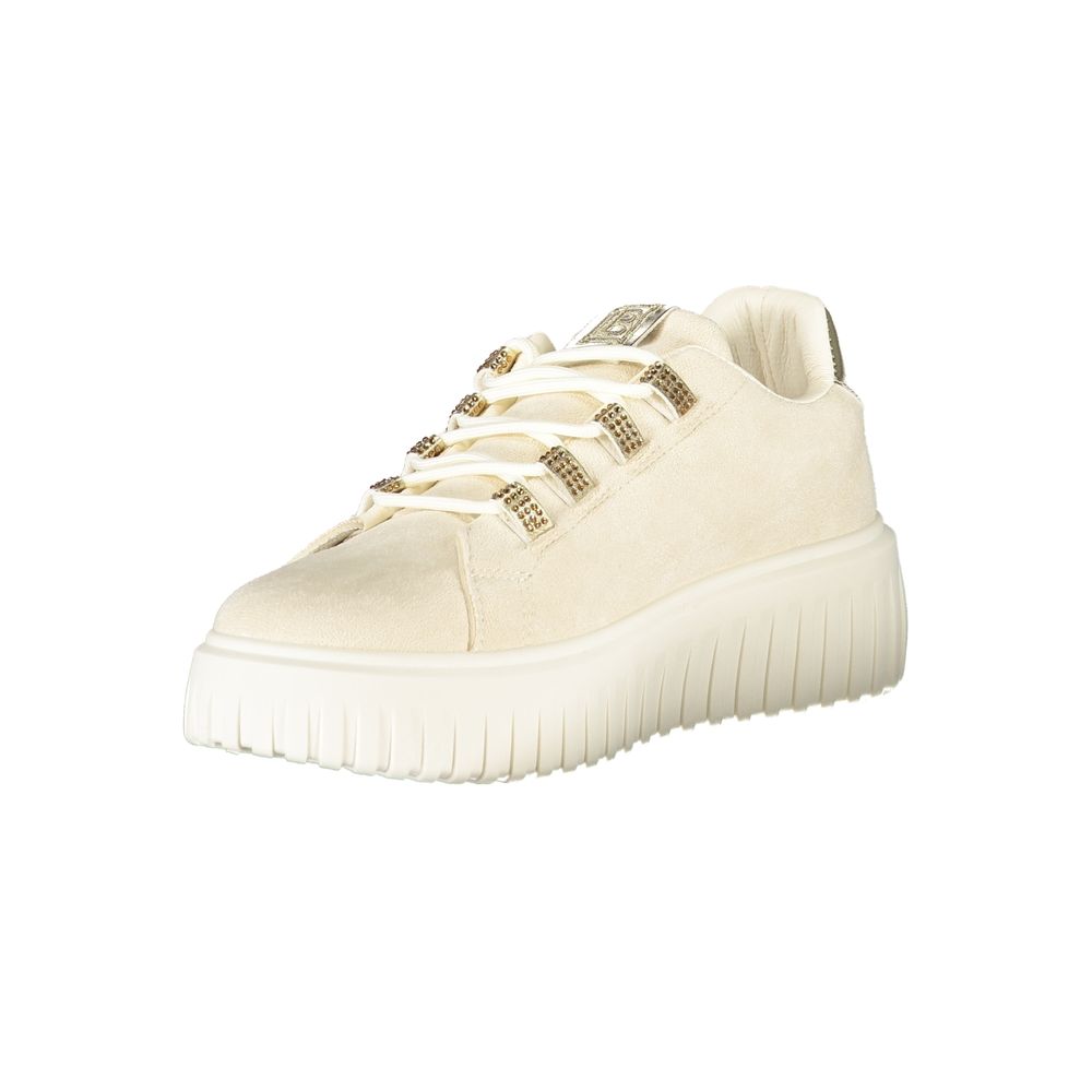 Beige Polyester Sneaker