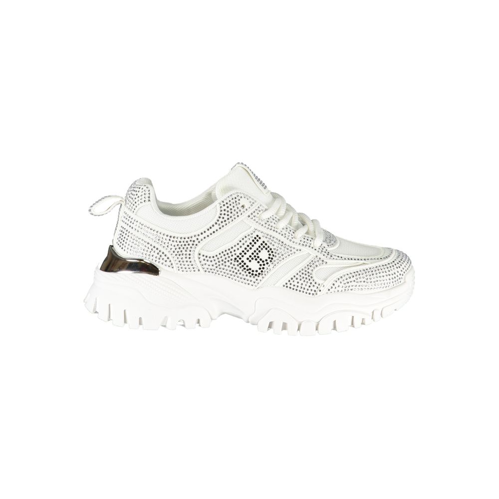 White Polyester Sneaker