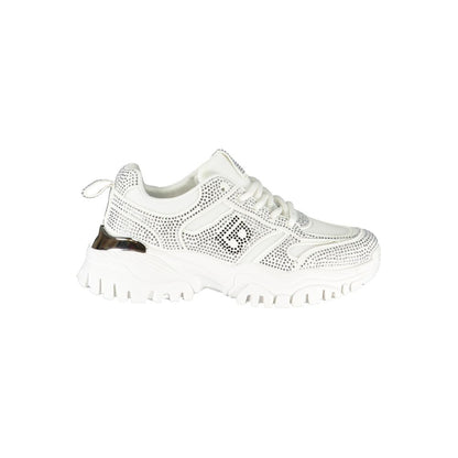 White Polyester Sneaker