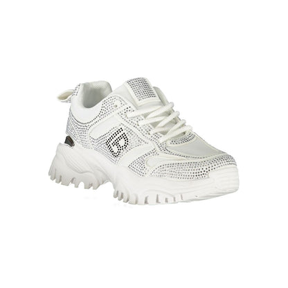 White Polyester Sneaker