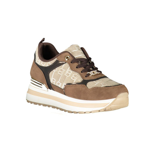 Brown Polyester Sneaker