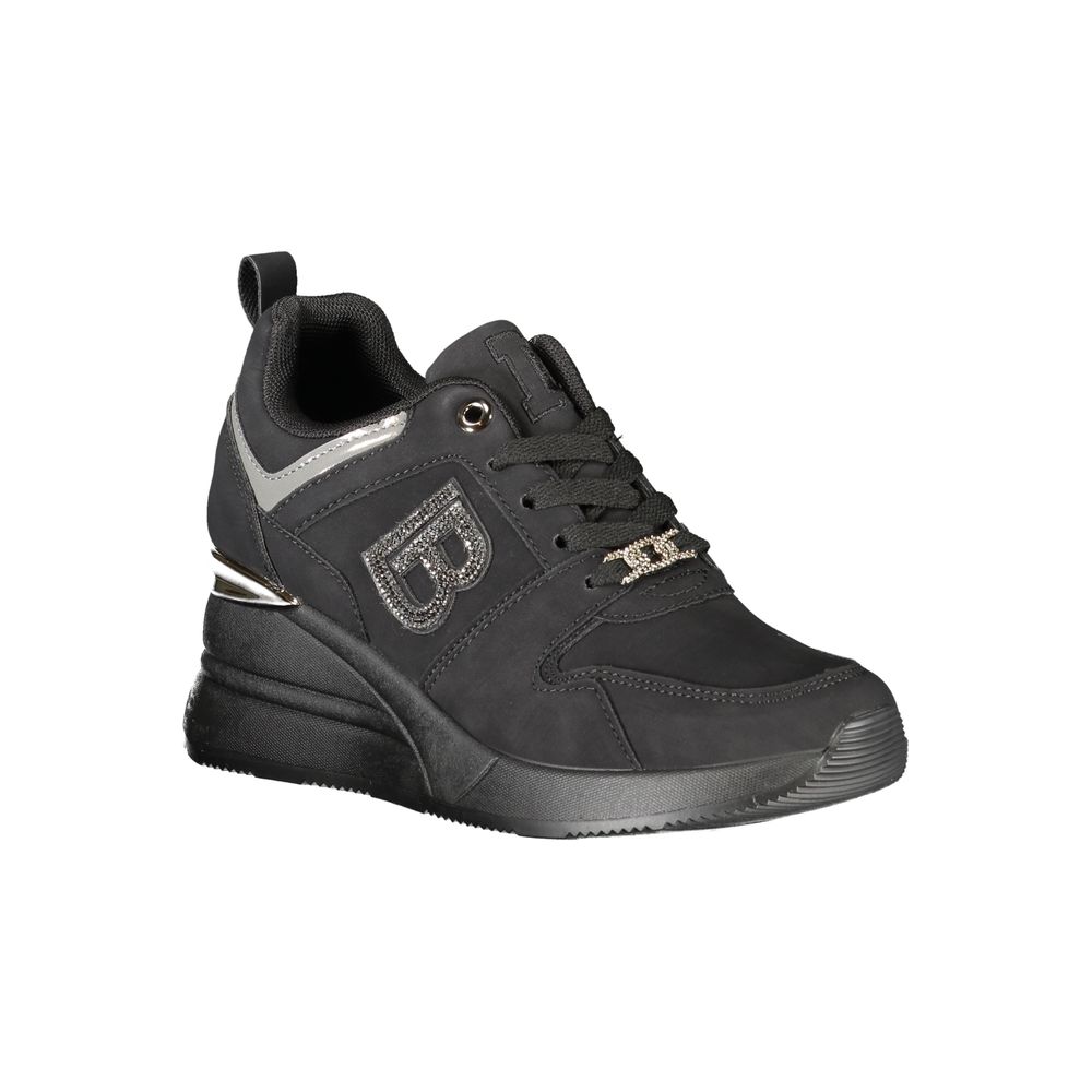 Black Polyester Sneaker
