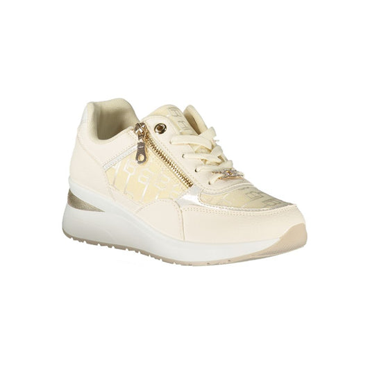 White Polyester Sneaker