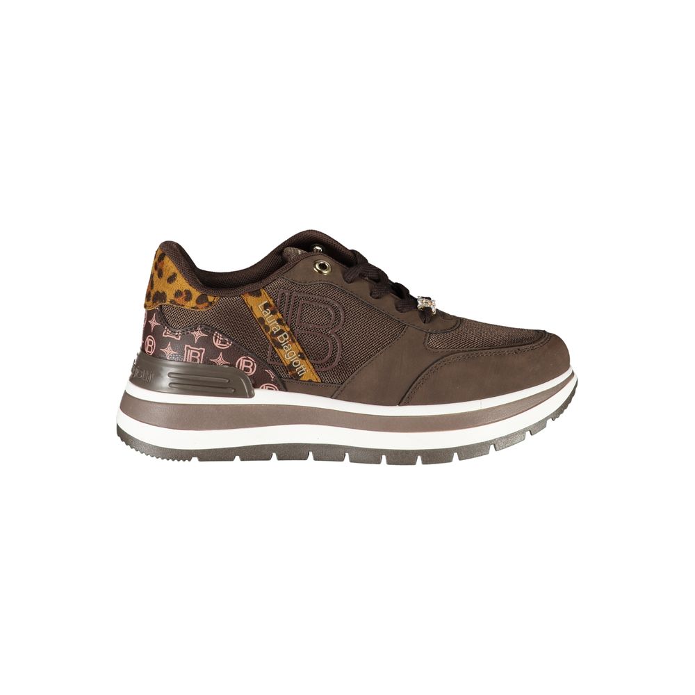 Brown Polyester Sneaker