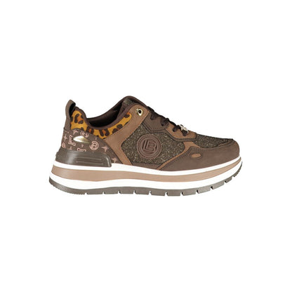 Brown Polyester Sneaker