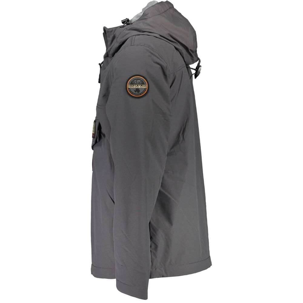 Gray Polyamide Jackets & Coat