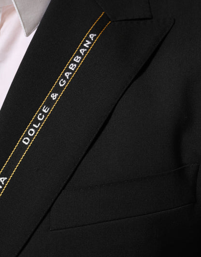 Black SICILIA Double Breasted Jacket Blazer